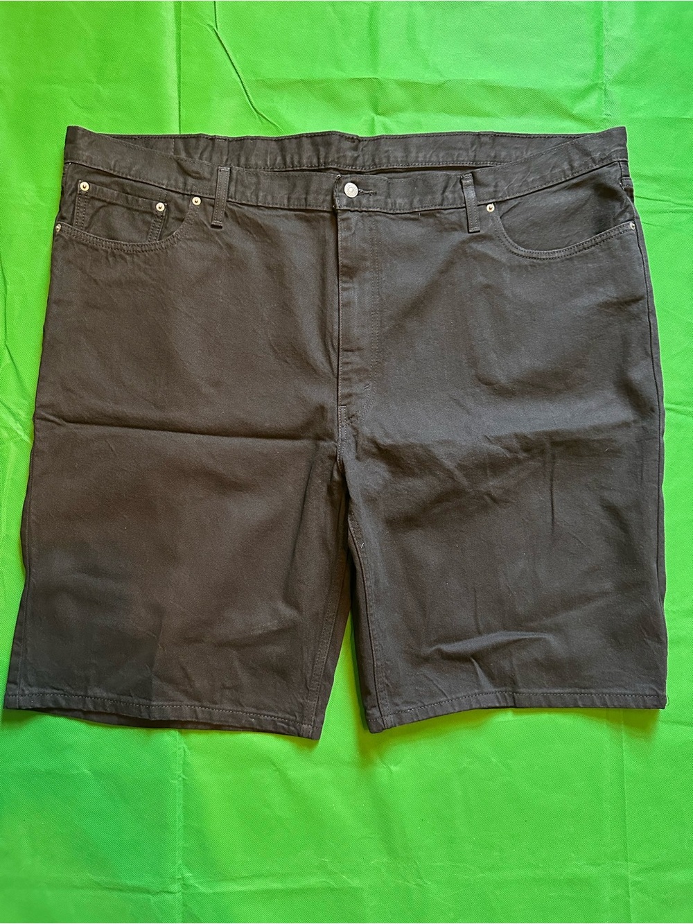 Levi’s 469 Black Denim Shorts Men’s 52 Loose Fit Jean Shorts NWOT